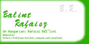 balint rafaisz business card